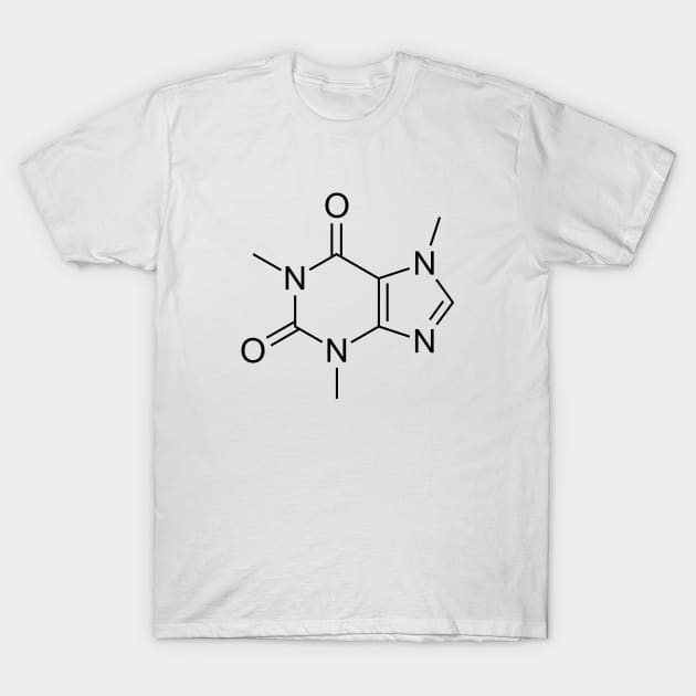 Caffeine C8H10N4O2 T-Shirt by Zeeph